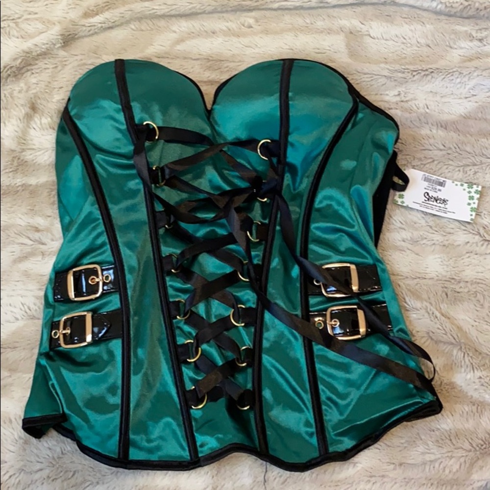 NWT Green corset